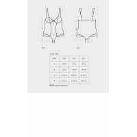 Сітчасте боді на кісточках Obsessive Amanta teddy S/M, чорне, з доступом — Переглянути зображення 7