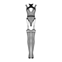 Ажурний бодістокінг з отворами Obsessive Bodystocking G327 black S/M/L, комбінезон, з доступом — Просмотреть изображение 5