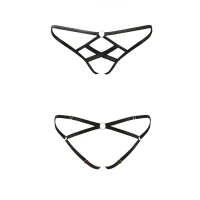 Трусики зі стреп Passion Exclusive NICKY THONG XXL/XXXL, black — Переглянути зображення 3