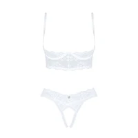 Еротичний комплект Obsessive Heavenlly 2-pcs cupless set XL/2XL, відкриті груди, з доступом — Переглянути зображення 3
