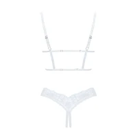 Еротичний комплект Obsessive Heavenlly 2-pcs cupless set XL/2XL, відкриті груди, з доступом — Переглянути зображення 4