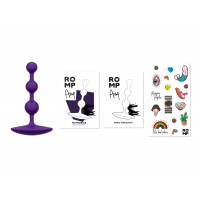 Анальные бусы Romp Amp Dark Purple, силикон, макс. диаметр 2,6 см