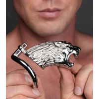 Клітка для пеніса Master Series: Tiger King Cock Cage With Lock, три кільця, замок, три ключі — Просмотреть изображение 6
