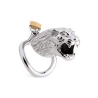Клітка для пеніса Master Series: Tiger King Cock Cage With Lock, три кільця, замок, три ключі — Просмотреть изображение 1