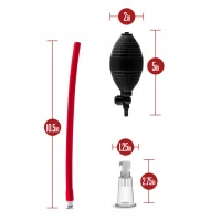 Вакуумна помпа для клітора Blush Temptasia – Beginner's Clitoral Pumping System, механічна, груша — Переглянути зображення 6