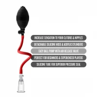 Вакуумна помпа для клітора Blush Temptasia – Beginner's Clitoral Pumping System, механічна, груша — Переглянути зображення 5