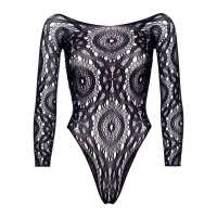Еротичне боді-бодістокінг Leg Avenue Snap crotch thong back teddy Black S/M — Переглянути зображення 4