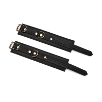 Наручники з ланцюжком Liebe Seele Black Organosilicon Wrist Cuff, екошкіра — Переглянути зображення 4