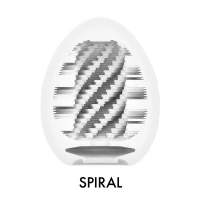 Мастурбатор-яйце Tenga Egg Spiral, щільний TPE, пробник лубриканту 5 мл — Просмотреть изображение 3