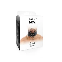 Чоловічий чокер із натуральної шкіри Art of Sex - Zane Collar — Переглянути зображення 4