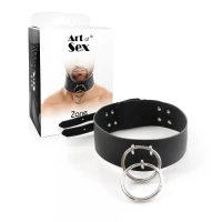 Чоловічий чокер із натуральної шкіри Art of Sex - Zane Collar — Переглянути зображення 3