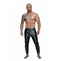 Чоловічі трегінси Noir Handmade H063 Powerwetlook treggings, L, мокрий ефект — Переглянути зображення 4