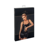 Сукня Noir Handmade F320 Starlet, L, під латекс, міні, блискавка по всій довжині, кільце на поясі — Переглянути зображення 9