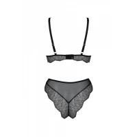 Комплект Passion AMBERLY SET black, XXL/XXXL, бралет і трусики бразиліана — Просмотреть изображение 4