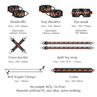 БДСМ-набір LOCKINK The Flowering Serpent Bondage Set, чорний, з малюнком у вигляді змій, 7 предметів — Переглянути зображення 11