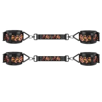 БДСМ-набір LOCKINK The Flowering Serpent Bondage Set, чорний, з малюнком у вигляді змій, 7 предметів — Просмотреть изображение 2