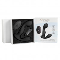Вибромассажер простаты S Pleasures Premium FUZZY, черный, с рельефом, 10 режимов вибрации, нагрев