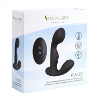 Вібромасажер простати S Pleasures Premium FUZZY, чорний, з рельєфом, 10 режимів вібрації — Переглянути зображення 4