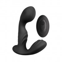 Вібромасажер простати S Pleasures Premium FUZZY, чорний, з рельєфом, 10 режимів вібрації — Переглянути зображення 1