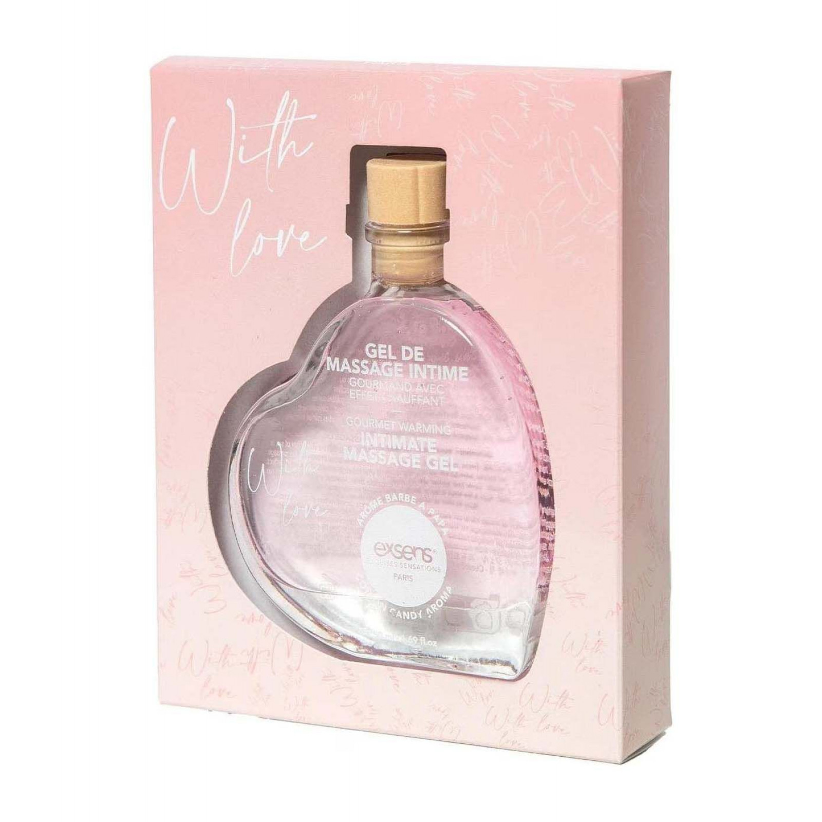 Массажное масло EXSENS With Love Cotton Candy 50мл разогревающее, без сахара, съедобное