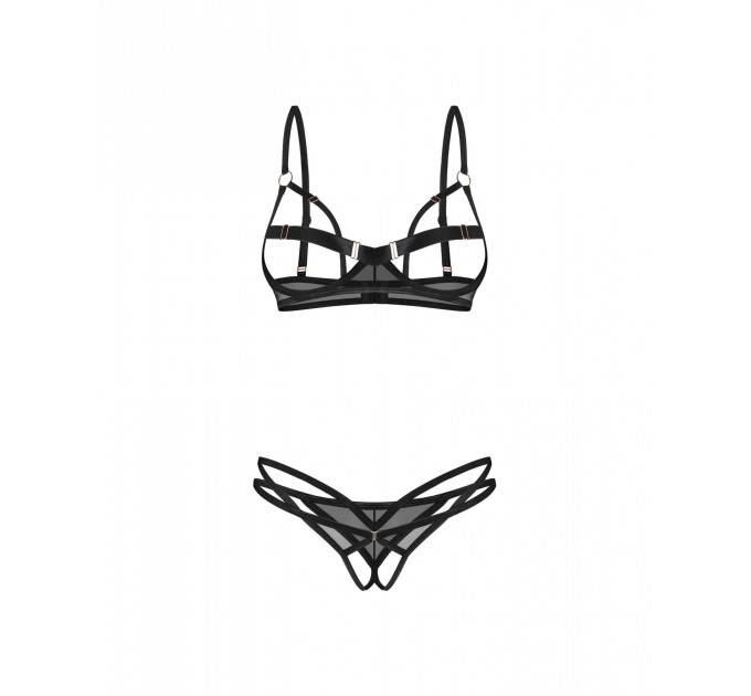 Комплект Obsessive Euridia 2-pcs crotchless set XS/S