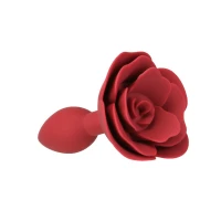 Силіконова анальна пробка Lux Active с розой - Red Rose Silicone Anal Plug — Переглянути зображення 1