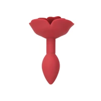 Силіконова анальна пробка Lux Active с розой - Red Rose Silicone Anal Plug — Переглянути зображення 2