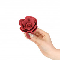 Силіконова анальна пробка Lux Active с розой - Red Rose Silicone Anal Plug — Переглянути зображення 4