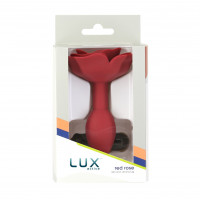 Силіконова анальна пробка Lux Active с розой - Red Rose Silicone Anal Plug — Переглянути зображення 5