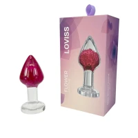 Розкішна анальна пробка Loviss Gomphrena Globosa Anal Plug зі справжнім амарантом усередині — Переглянути зображення 1