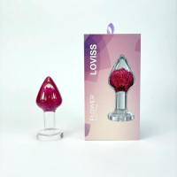 Роскошная анальная пробка Loviss Gomphrena Globosa Anal Plug с настоящим амарантом внутри — Просмотреть изображение 5