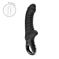 Вібратор для точки G Fun Factory TIGER Black, ребристий, підходить для анальної стимуляції — Просмотреть изображение 1