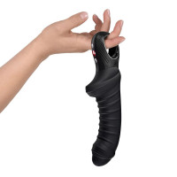 Вибратор для точки G Fun Factory TIGER Black, ребристый, подходит для анальной стимуляции — Просмотреть изображение 3