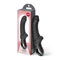 Вибратор для точки G Fun Factory TIGER Black, ребристый, подходит для анальной стимуляции — Просмотреть изображение 4