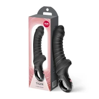 Вібратор для точки G Fun Factory TIGER Black, ребристий, підходить для анальної стимуляції — Просмотреть изображение 4