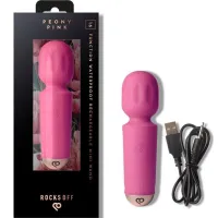 Вібромасажер Rocks Off Mini Wand Peony Pink, 16 режимів — Переглянути зображення 5