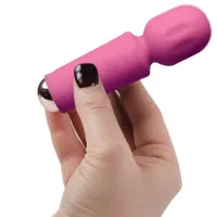 Вібромасажер Rocks Off Mini Wand Peony Pink, 16 режимів — Переглянути зображення 2