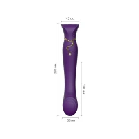 Смартвібратор Zalo — Queen Twilight Purple, пульсівна перлина, кристал Swarovski — Переглянути зображення 2