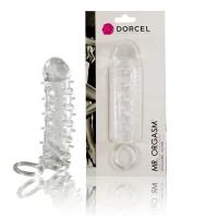Насадка на член Dorcel Mr. Orgasm з кільцем для мошонки, ультрастимулювальний рельєф — Просмотреть изображение 4