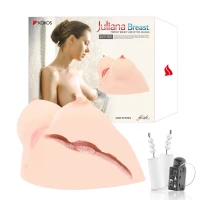 Мастурбатор Kokos Juilana Breast 2WayPlus з функцією масажу та вібрацією — Просмотреть изображение 8