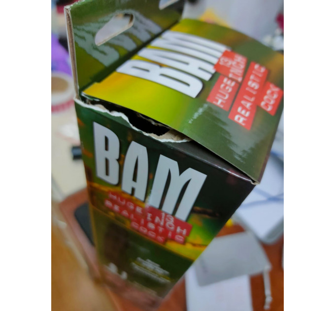 Фаллоимитатор Doc Johnson BAM - Huge 13 Inch Realistic Cock (повреждена упаковка!!!)