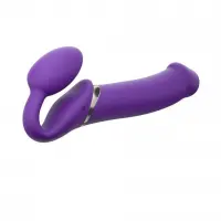 Безремінний страпон з вібрацією Strap-On-Me Vibrating Violet XL, діам. 4,7см, пульт ДК, регульований — Переглянути зображення 1