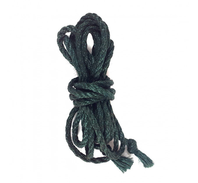 Джутова мотузка BDSM Art of Sex 8 метрів, 6 мм, колір зелений
