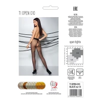 Колготки з відкритим доступом, контрастна лінія Passion TIOPEN 010 5 (20 den), black — Переглянути зображення 6