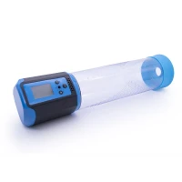 Автоматична вакуумна помпа Men Powerup Passion Pump Blue, LED-табло, перезаряджувана, 8 режимів — Переглянути зображення 2