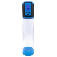 Автоматична вакуумна помпа Men Powerup Passion Pump Blue, LED-табло, перезаряджувана, 8 режимів — Переглянути зображення 1