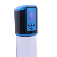 Автоматична вакуумна помпа Men Powerup Passion Pump Blue, LED-табло, перезаряджувана, 8 режимів — Переглянути зображення 4