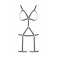 Портупея стрепи на все тіло Passion Exclusive INDICA XXL/XXXL, black