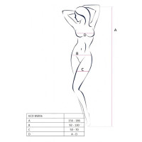 Бодистокинг Passion ECO BS006 white, с доступом, халтер, имитация подвязок