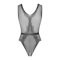 Сітчастий бодістокінг з доступом Obsessive B115 teddy S/M/L, чорний — Переглянути зображення 6